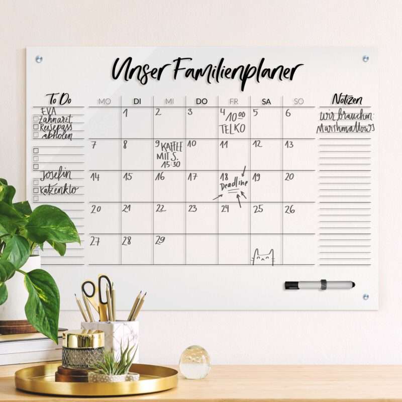 Bild von   familienplaner memoboard familjpg | Individuelle 🎁 persönliche 🎁 personalisierte Geschenke bedruckt ▪ bestickt ▪ graviert