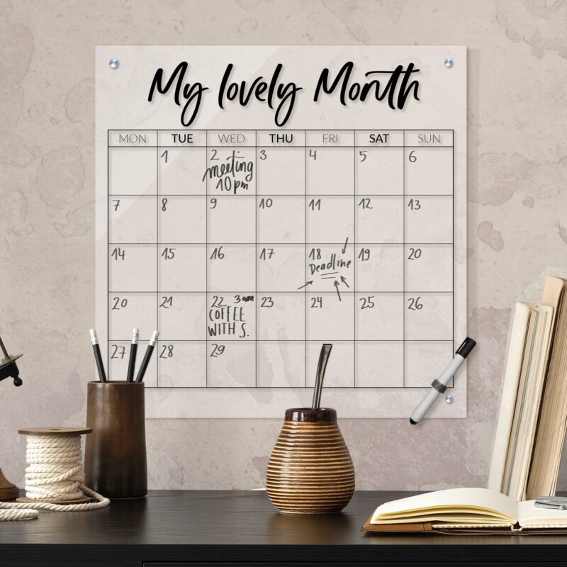 Bild von   familienplaner memoboard monthjpg | Individuelle 🎁 persönliche 🎁 personalisierte Geschenke bedruckt ▪ bestickt ▪ graviert