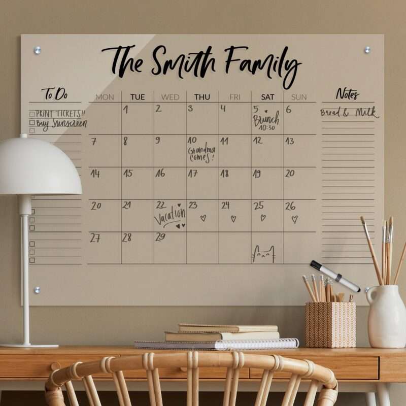 Bild von   familienplaner memoboard familjpg | Individuelle 🎁 persönliche 🎁 personalisierte Geschenke bedruckt ▪ bestickt ▪ graviert