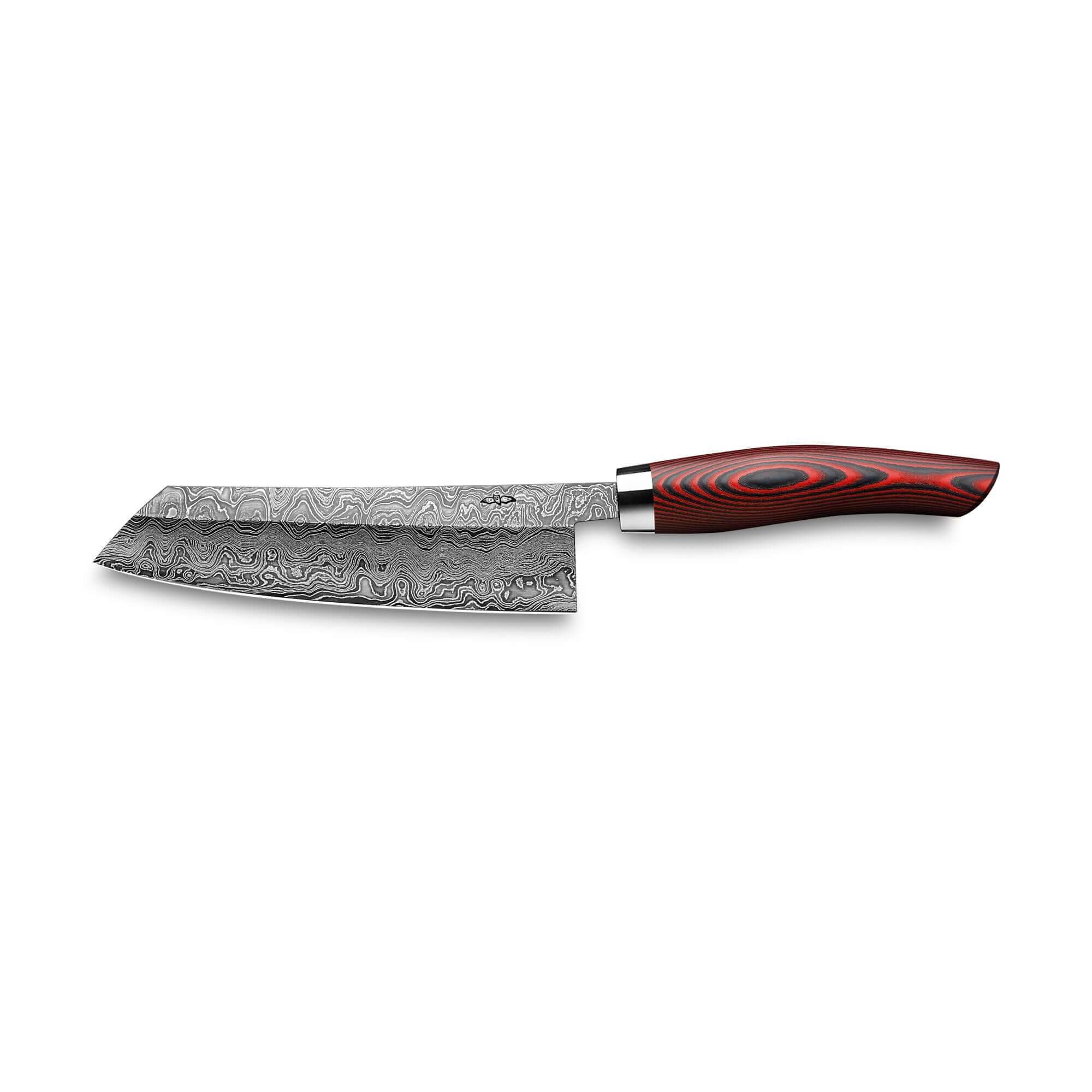 Nesmuk EXKLUSIV Kochmesser 140 mm Damast Micarta Red