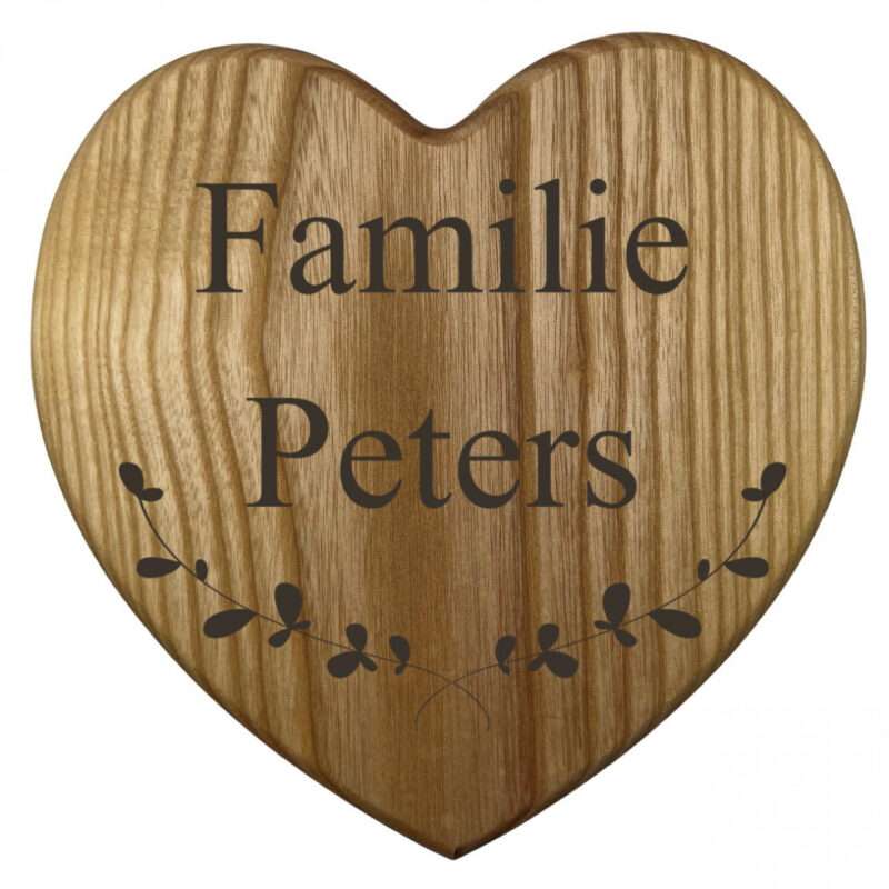 Bild von   herz aus geoelter esche mitteljpg | Individuelle 🎁 persönliche 🎁 personalisierte Geschenke bedruckt ▪ bestickt ▪ graviert