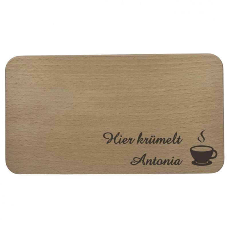 Frühstücksbrettchen Buche roh personalisierbar