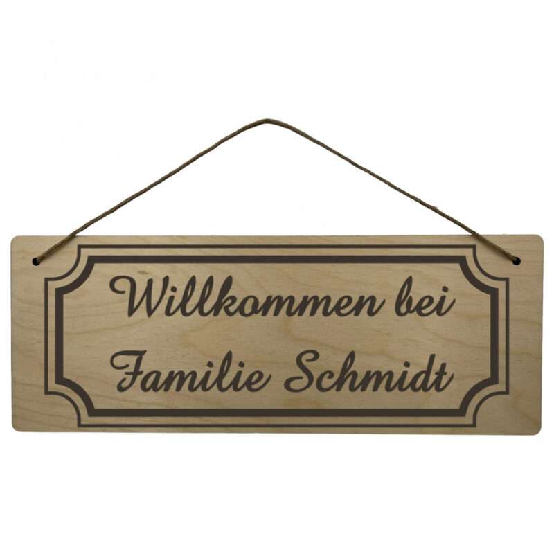 Bild von   holz schild rechteck personalijpg | Individuelle 🎁 persönliche 🎁 personalisierte Geschenke bedruckt ▪ bestickt ▪ graviert