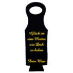 Bild von   flaschentuete kunstleder schwajpg | Individuelle 🎁 persönliche 🎁 personalisierte Geschenke bedruckt ▪ bestickt ▪ graviert