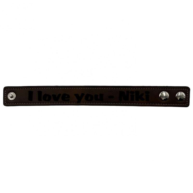 Bild von   armband kunstleder schmal dunkjpg | Individuelle 🎁 persönliche 🎁 personalisierte Geschenke bedruckt ▪ bestickt ▪ graviert