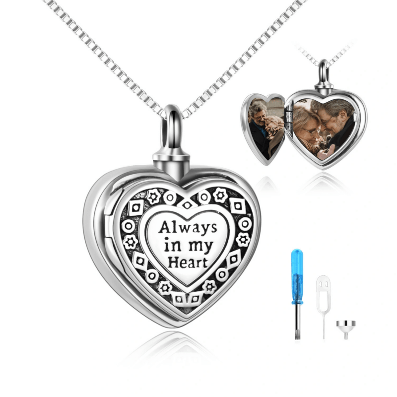 Bild von   sterling silber herz personalipng | Individuelle 🎁 persönliche 🎁 personalisierte Geschenke bedruckt ▪ bestickt ▪ graviert