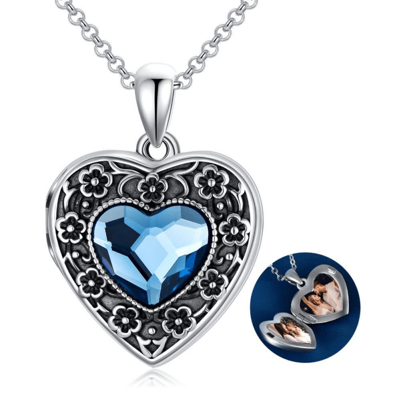 Bild von   sterling silber herz geformt kpng | Individuelle 🎁 persönliche 🎁 personalisierte Geschenke bedruckt ▪ bestickt ▪ graviert