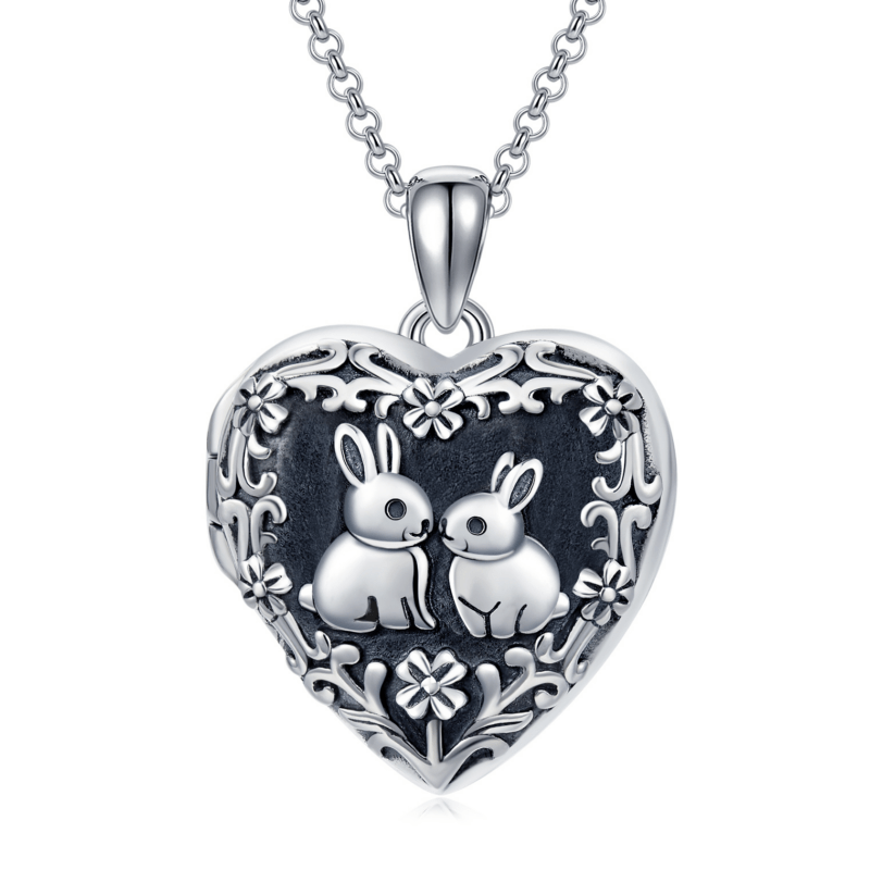 Bild von   sterling silber kaninchen hepng | Individuelle 🎁 persönliche 🎁 personalisierte Geschenke bedruckt ▪ bestickt ▪ graviert