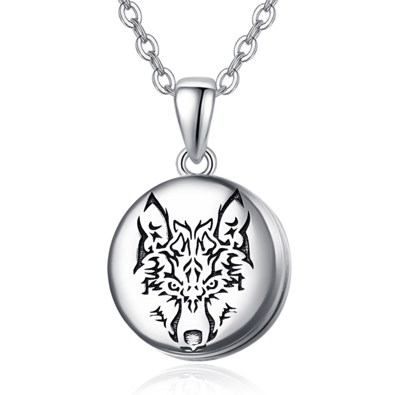 Bild von   sterling silber wolf personalipng | Individuelle 🎁 persönliche 🎁 personalisierte Geschenke bedruckt ▪ bestickt ▪ graviert