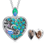 Bild von   sterling silber pfau herz perspng | Individuelle 🎁 persönliche 🎁 personalisierte Geschenke bedruckt ▪ bestickt ▪ graviert
