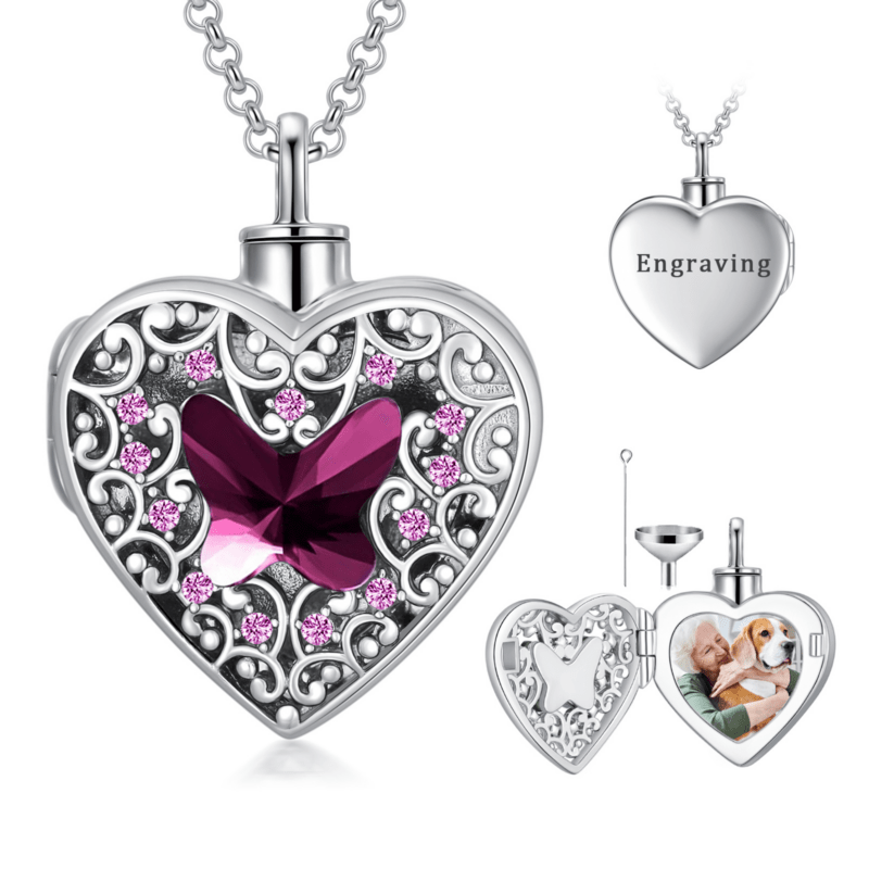Bild von   sterling silber lila kristallpng | Individuelle 🎁 persönliche 🎁 personalisierte Geschenke bedruckt ▪ bestickt ▪ graviert