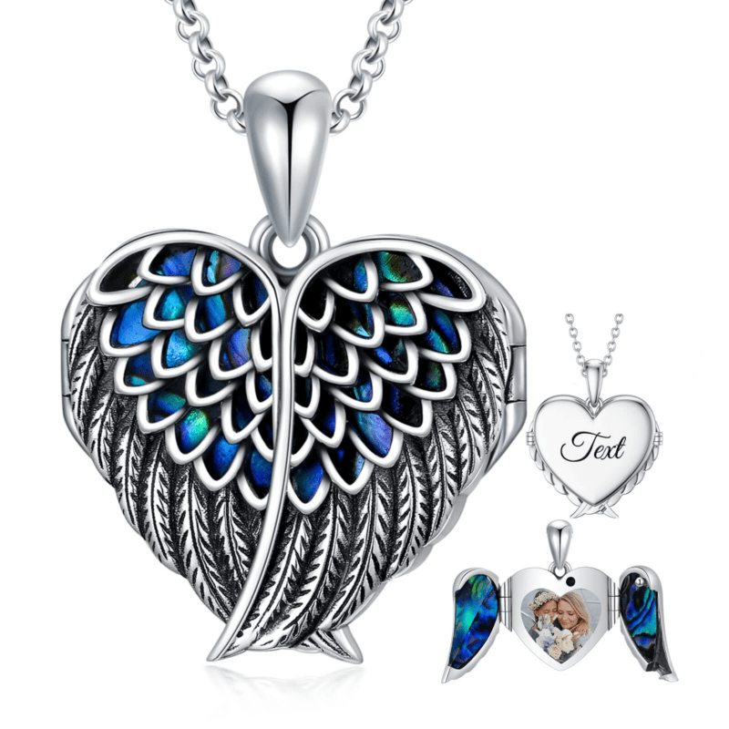 Bild von   sterling silber engel fluegelpng | Individuelle 🎁 persönliche 🎁 personalisierte Geschenke bedruckt ▪ bestickt ▪ graviert