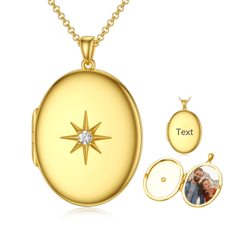 Bild von   gold vermeil kreis zirkon sterpng | Individuelle 🎁 persönliche 🎁 personalisierte Geschenke bedruckt ▪ bestickt ▪ graviert
