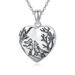 Bild von   sterling silber wolf herz perspng | Individuelle 🎁 persönliche 🎁 personalisierte Geschenke bedruckt ▪ bestickt ▪ graviert