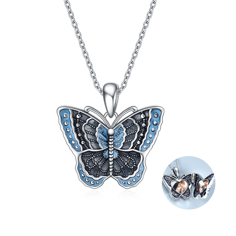 Bild von   sterling silber schmetterlingpng | Individuelle 🎁 persönliche 🎁 personalisierte Geschenke bedruckt ▪ bestickt ▪ graviert