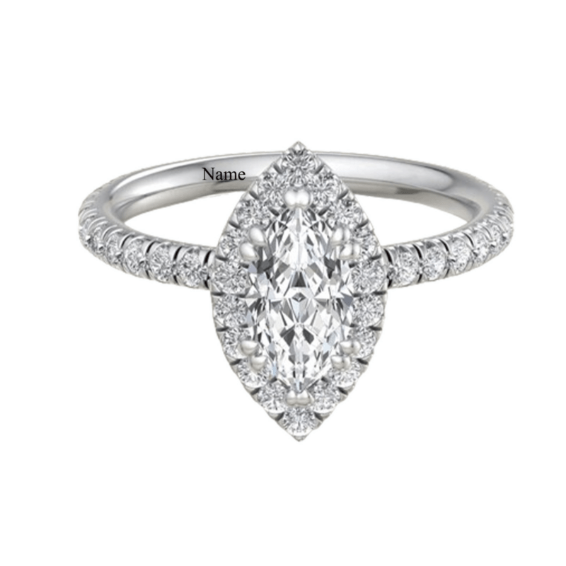 Bild von   sterling silber marquise geforpng | Individuelle 🎁 persönliche 🎁 personalisierte Geschenke bedruckt ▪ bestickt ▪ graviert