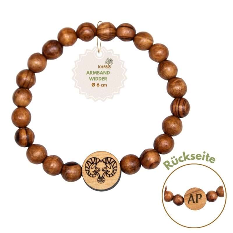Bild von   olivenholz armband mit sternzejpg | Individuelle 🎁 persönliche 🎁 personalisierte Geschenke bedruckt ▪ bestickt ▪ graviert