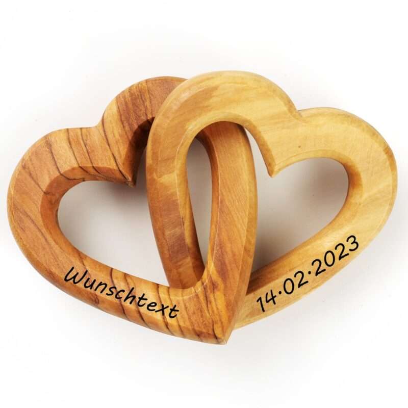 Bild von   personalisierte verbundene herjpg | Individuelle 🎁 persönliche 🎁 personalisierte Geschenke bedruckt ▪ bestickt ▪ graviert