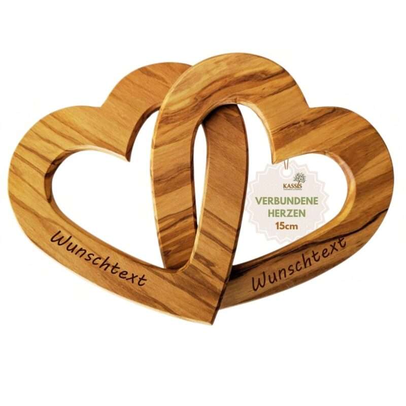Bild von   personalisierte verbundene herjpg | Individuelle 🎁 persönliche 🎁 personalisierte Geschenke bedruckt ▪ bestickt ▪ graviert