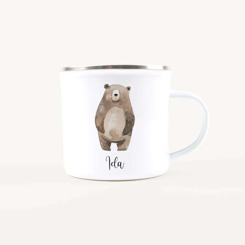 Bild von   emaille tasse baer nojpg | Individuelle 🎁 persönliche 🎁 personalisierte Geschenke bedruckt ▪ bestickt ▪ graviert