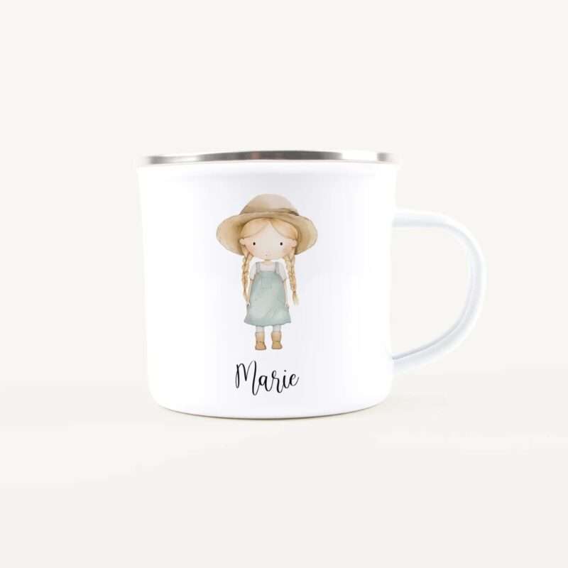 Bild von   emaille tasse baeuerinjpg | Individuelle 🎁 persönliche 🎁 personalisierte Geschenke bedruckt ▪ bestickt ▪ graviert