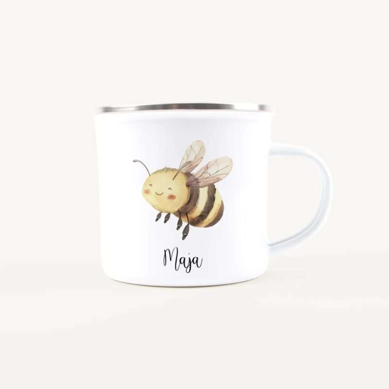 Bild von   emaille tasse bienejpg | Individuelle 🎁 persönliche 🎁 personalisierte Geschenke bedruckt ▪ bestickt ▪ graviert