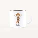 Bild von   emaille tasse cowboyjpg | Individuelle 🎁 persönliche 🎁 personalisierte Geschenke bedruckt ▪ bestickt ▪ graviert