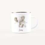 Bild von   emaille tasse elefantjpg | Individuelle 🎁 persönliche 🎁 personalisierte Geschenke bedruckt ▪ bestickt ▪ graviert