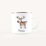 Bild von   emaille tasse elchjpg | Individuelle 🎁 persönliche 🎁 personalisierte Geschenke bedruckt ▪ bestickt ▪ graviert