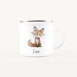 Bild von   emaille tasse fuchsjpg | Individuelle 🎁 persönliche 🎁 personalisierte Geschenke bedruckt ▪ bestickt ▪ graviert