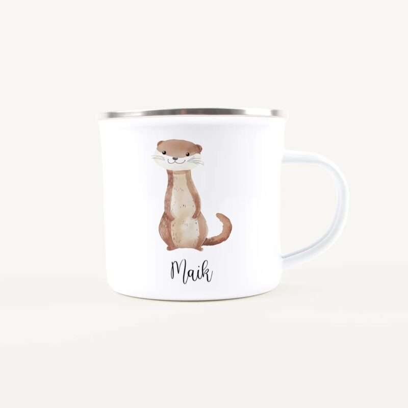 Bild von   emaille tasse otterjpg | Individuelle 🎁 persönliche 🎁 personalisierte Geschenke bedruckt ▪ bestickt ▪ graviert