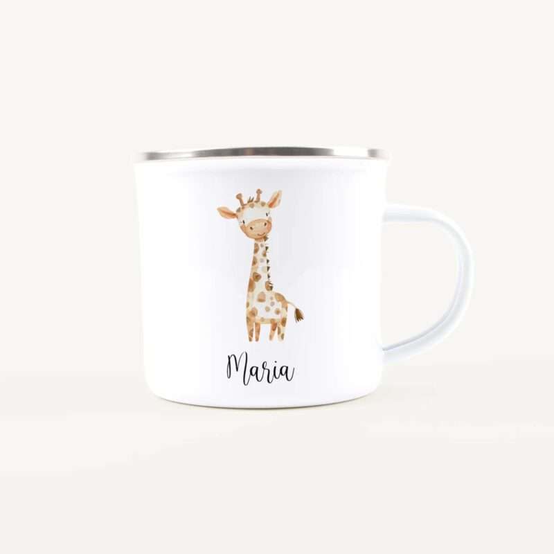 Bild von   emaille tasse giraffe nojpg | Individuelle 🎁 persönliche 🎁 personalisierte Geschenke bedruckt ▪ bestickt ▪ graviert