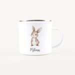 Bild von   emaille tasse hasejpg | Individuelle 🎁 persönliche 🎁 personalisierte Geschenke bedruckt ▪ bestickt ▪ graviert