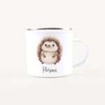 Bild von   emaille tasse igeljpg | Individuelle 🎁 persönliche 🎁 personalisierte Geschenke bedruckt ▪ bestickt ▪ graviert