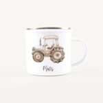 Bild von   emaille tasse traktorjpg | Individuelle 🎁 persönliche 🎁 personalisierte Geschenke bedruckt ▪ bestickt ▪ graviert