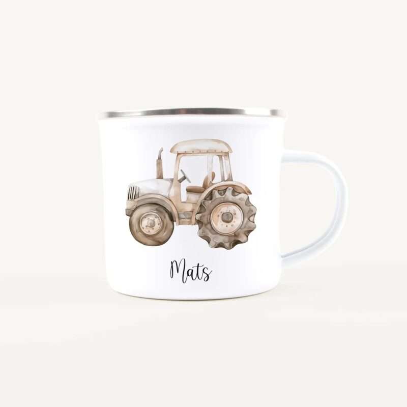 Bild von   emaille tasse traktorjpg | Individuelle 🎁 persönliche 🎁 personalisierte Geschenke bedruckt ▪ bestickt ▪ graviert