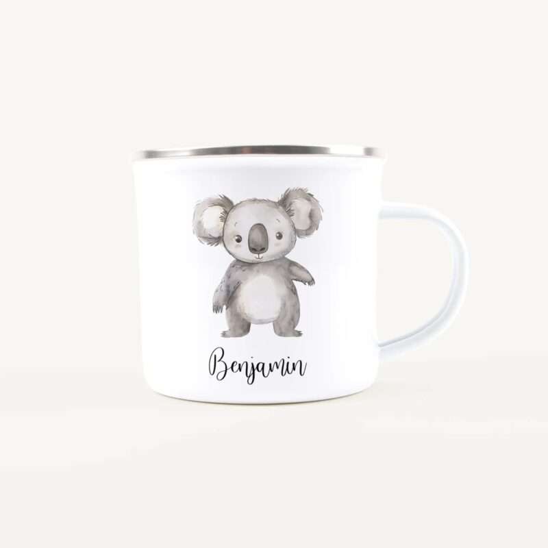 Bild von   emaille tasse koalajpg | Individuelle 🎁 persönliche 🎁 personalisierte Geschenke bedruckt ▪ bestickt ▪ graviert