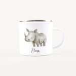 Bild von   emaille tasse nashornjpg | Individuelle 🎁 persönliche 🎁 personalisierte Geschenke bedruckt ▪ bestickt ▪ graviert