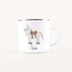 Bild von   emaille tasse pferdjpg | Individuelle 🎁 persönliche 🎁 personalisierte Geschenke bedruckt ▪ bestickt ▪ graviert
