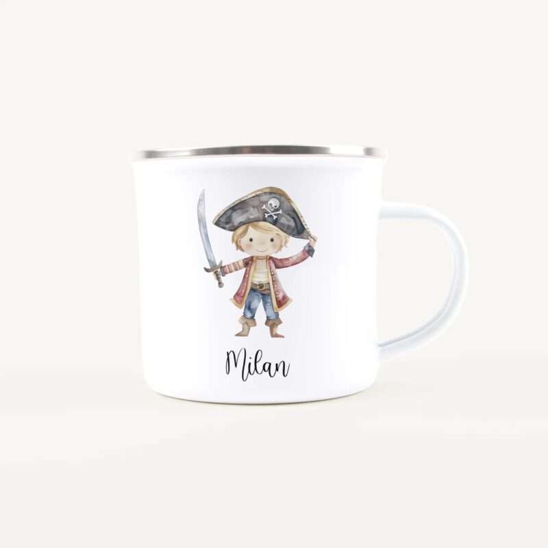 Bild von   emaille tasse piratjpg | Individuelle 🎁 persönliche 🎁 personalisierte Geschenke bedruckt ▪ bestickt ▪ graviert
