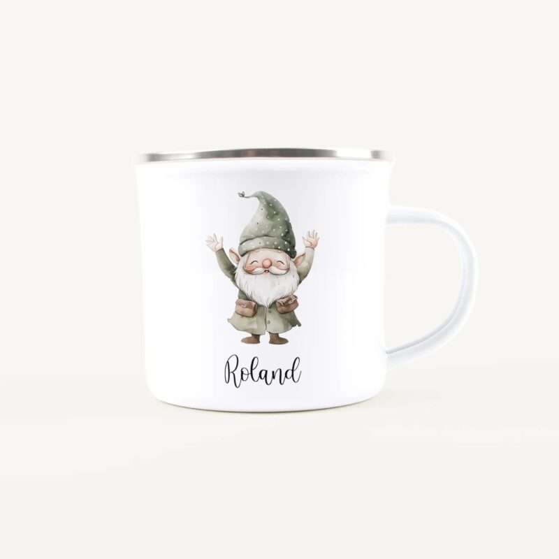 Bild von   emaille tasse wichteljpg | Individuelle 🎁 persönliche 🎁 personalisierte Geschenke bedruckt ▪ bestickt ▪ graviert