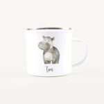 Bild von   emaille tasse nilpferdjpg | Individuelle 🎁 persönliche 🎁 personalisierte Geschenke bedruckt ▪ bestickt ▪ graviert