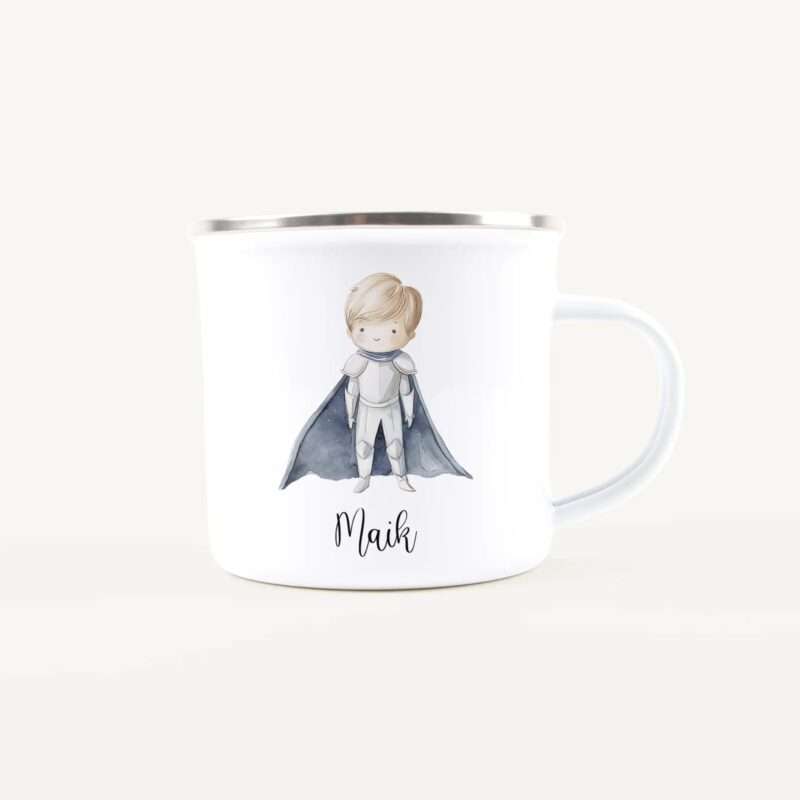 Bild von   emaille tasse ritterjpg | Individuelle 🎁 persönliche 🎁 personalisierte Geschenke bedruckt ▪ bestickt ▪ graviert