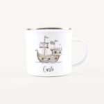 Bild von   emaille tasse piratenschiffjpg | Individuelle 🎁 persönliche 🎁 personalisierte Geschenke bedruckt ▪ bestickt ▪ graviert