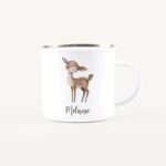 Bild von   emaille tasse rehjpg | Individuelle 🎁 persönliche 🎁 personalisierte Geschenke bedruckt ▪ bestickt ▪ graviert