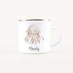 Bild von   emaille tasse quallejpg | Individuelle 🎁 persönliche 🎁 personalisierte Geschenke bedruckt ▪ bestickt ▪ graviert