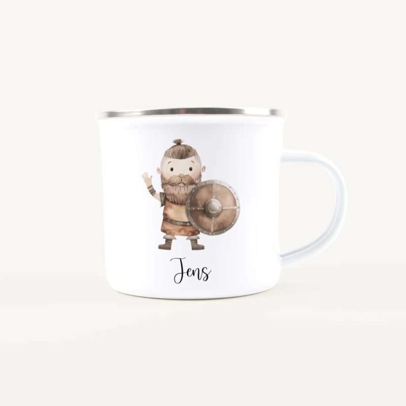 Bild von   emaille tasse wikingerjpg | Individuelle 🎁 persönliche 🎁 personalisierte Geschenke bedruckt ▪ bestickt ▪ graviert