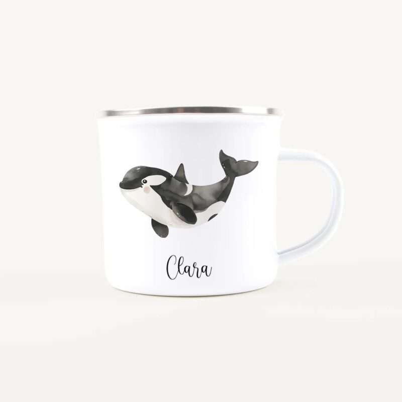 Bild von   emaille tasse orcajpg | Individuelle 🎁 persönliche 🎁 personalisierte Geschenke bedruckt ▪ bestickt ▪ graviert