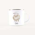 Bild von   emaille tasse schafjpg | Individuelle 🎁 persönliche 🎁 personalisierte Geschenke bedruckt ▪ bestickt ▪ graviert