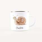 Bild von   emaille tasse schneckejpg | Individuelle 🎁 persönliche 🎁 personalisierte Geschenke bedruckt ▪ bestickt ▪ graviert